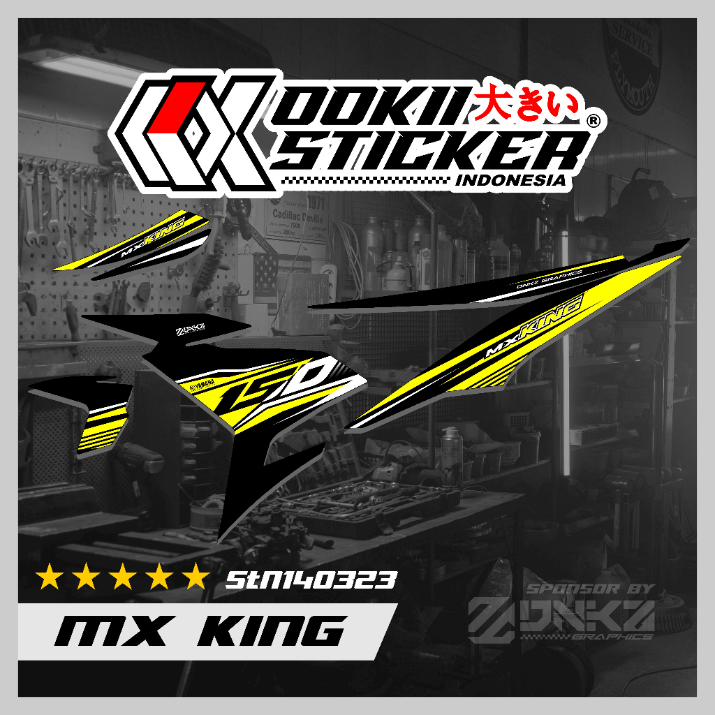 OOKII MX King 150 Miếng Dán Decal Sọc MX King 150 Premium Racing N140323