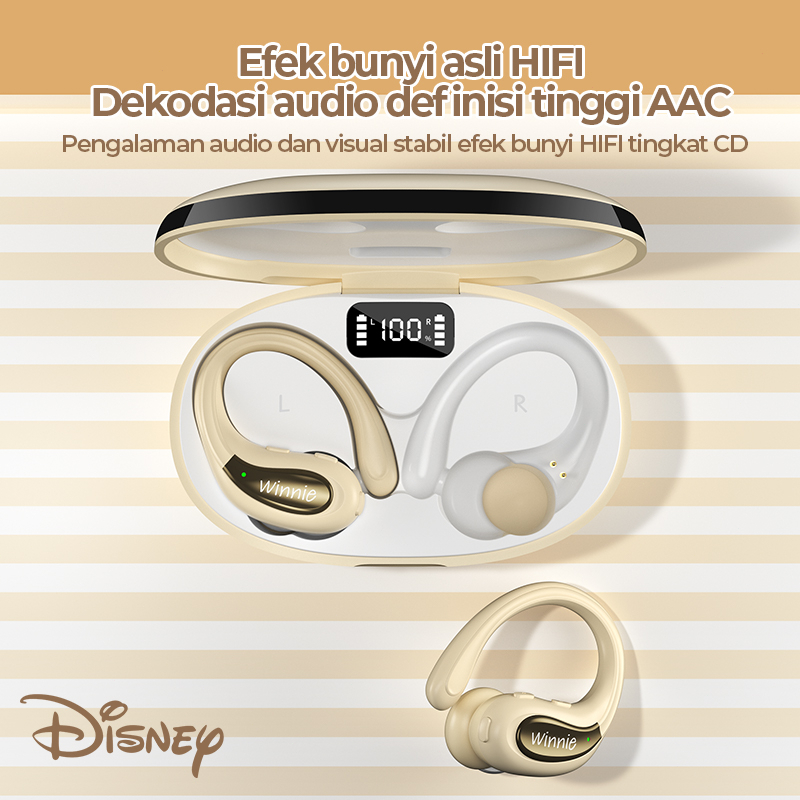 Tai nghe thể thao Disney S28 Không dây Bluetooth 5.3 Tai nghe TWS không thấm nước Hifi Tiếng ồn Micrô Hủy Micrô