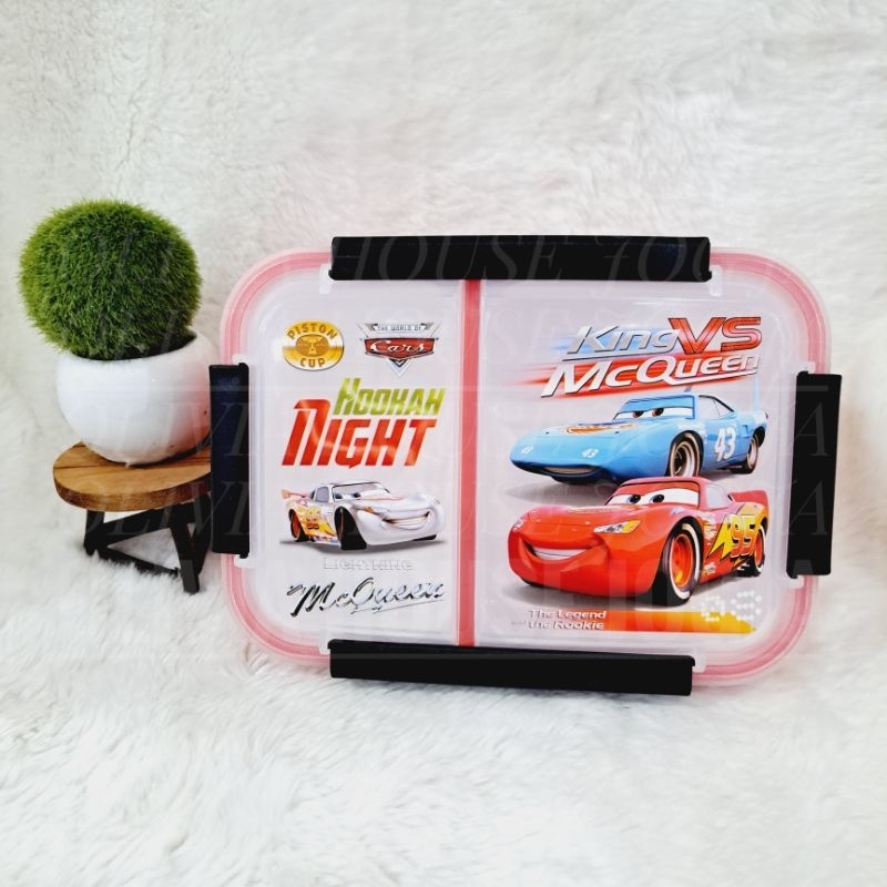 Hộp Cơm Trưa Ô Tô McQueen Nhựa Đỏ 2 Ngăn Ô Tô Hộp Cơm Trưa Ô Tô Hộp Cơm Trưa Ô Tô Hộp Cơm Trưa