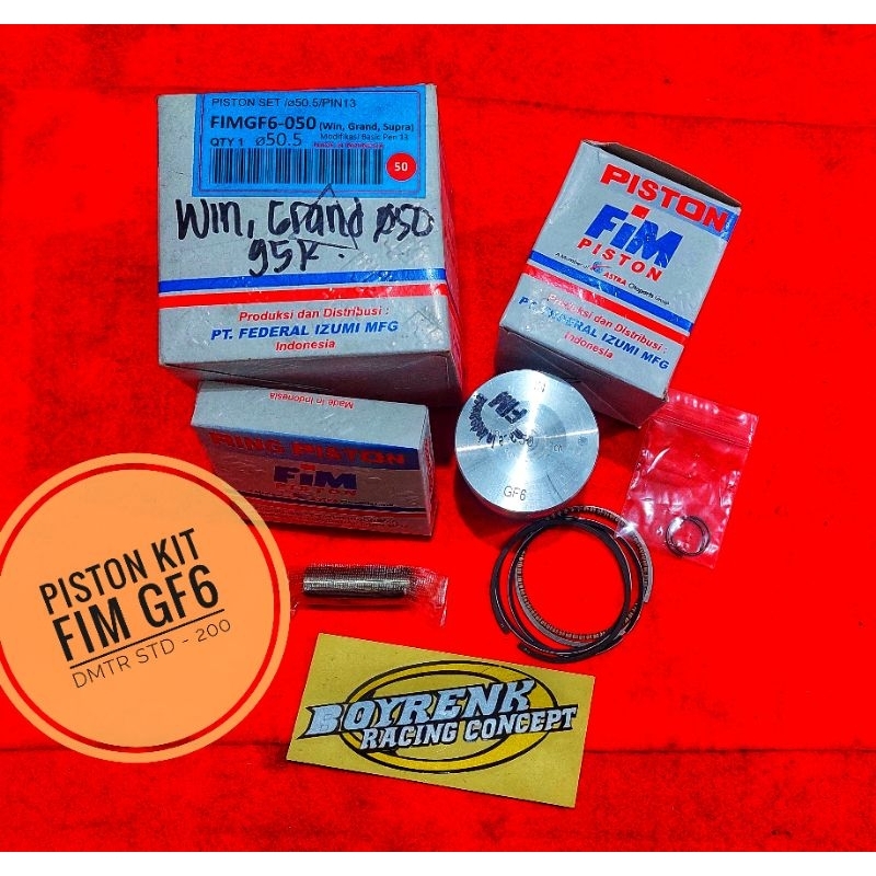 BỘ PISTON GRAND, SUPRA X, WIN FIM OVZ STD -200 FIM GF6 BOYRENKRACING