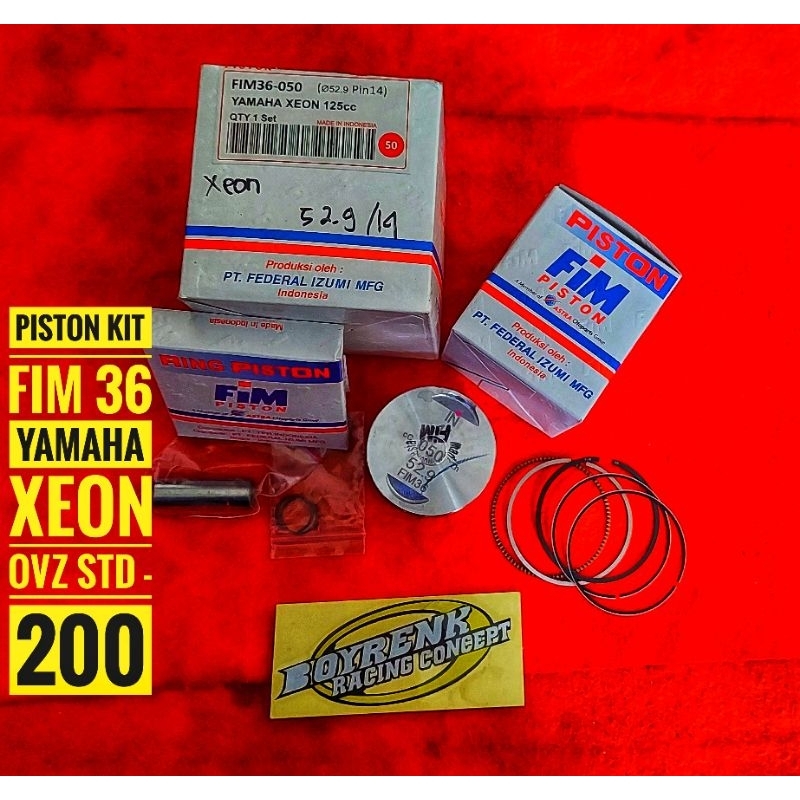 BỘ PISTON FIM 36 YAMAHA XEON / XEON RC / XEON 125 / XEON CARBON