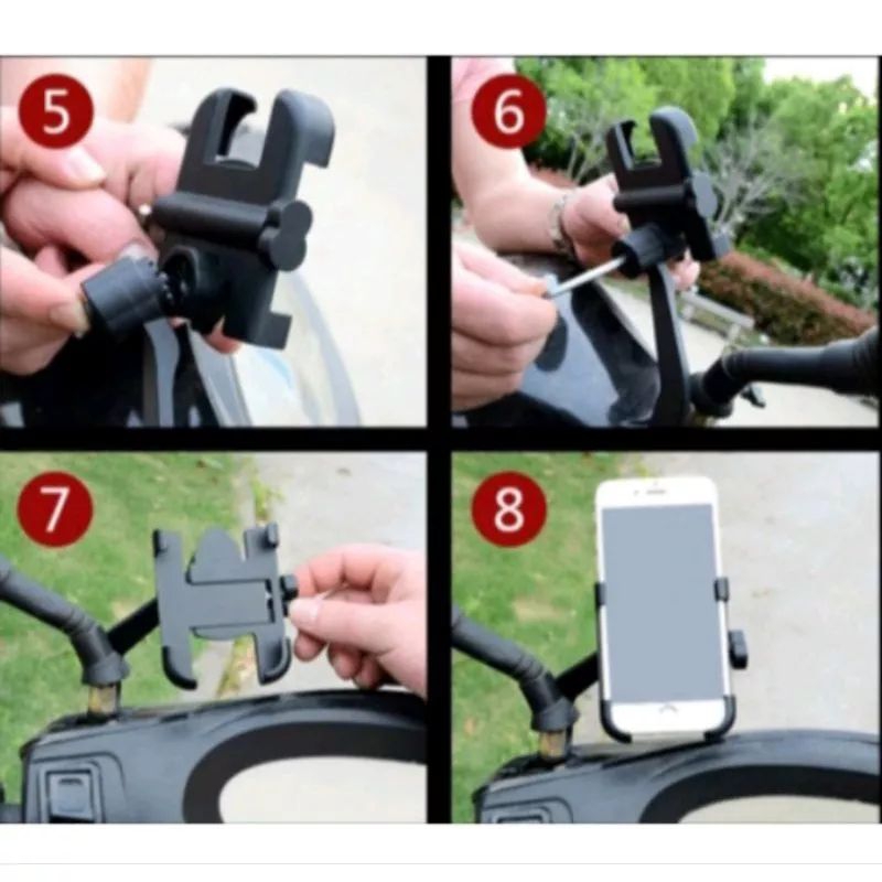 Giá đỡ xe máy đa năng / Giá đỡ HP toàn bộ bằng sắt để lấy gojek hoặc vlog