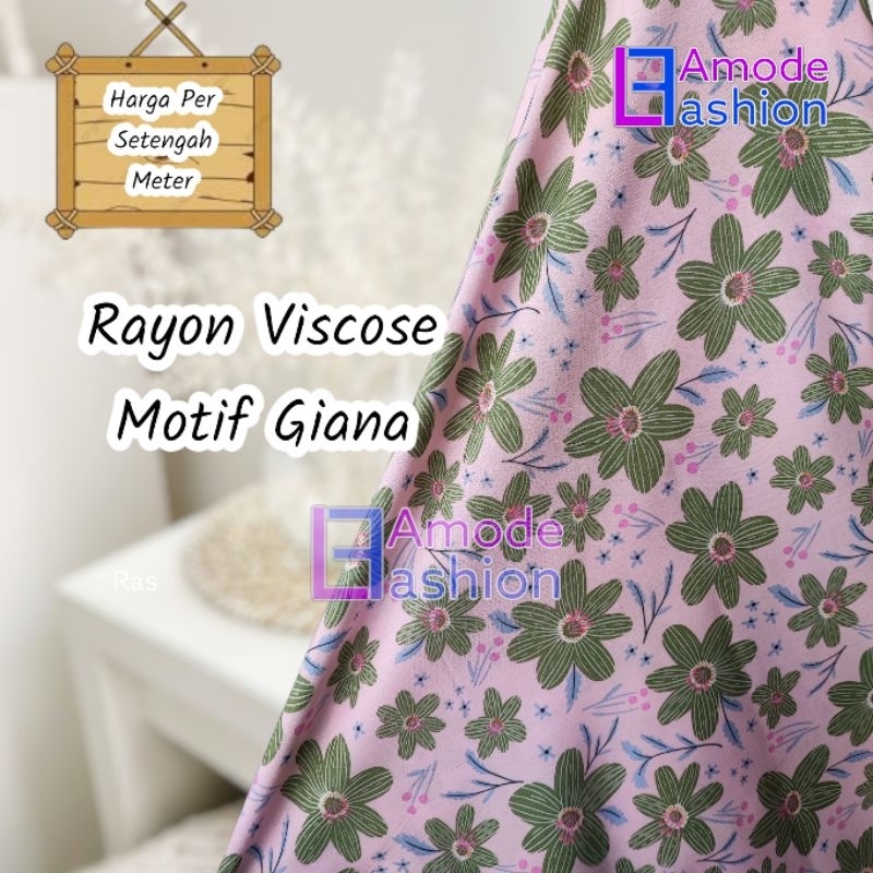 Vải Rayon Viscose họa tiết Giana