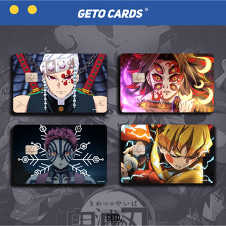 Miếng dán thẻ hình atm demon slayer hologram độc đáo | bộ bài geto độc đáo chất lượng cao