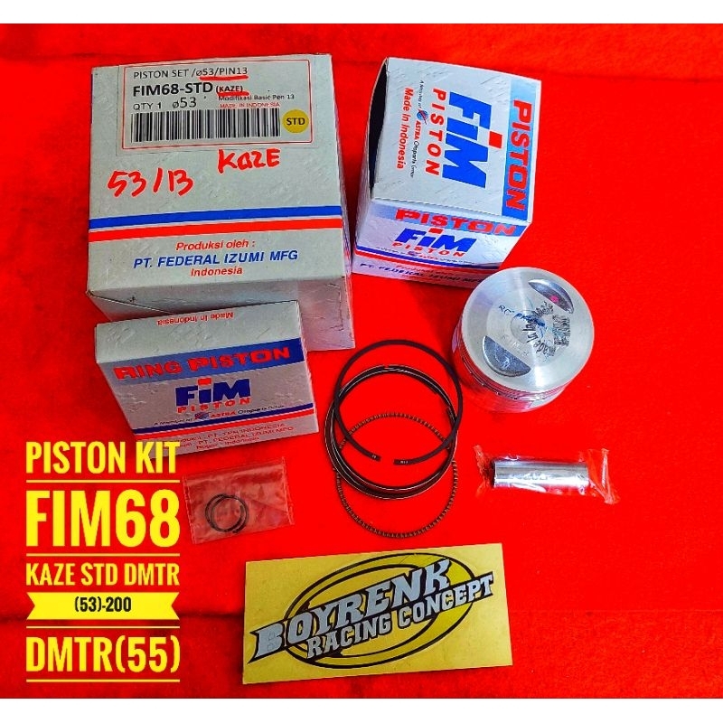 BỘ PISTON FIM KAZE STD / 50 / 100 / 150 / 200 FIM68-BOYRENKRACING