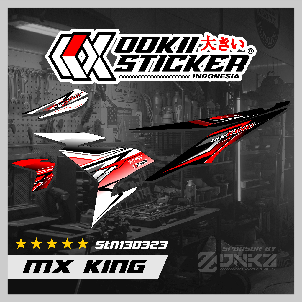MX King 150 Miếng Dán Decal Sọc MX King 150 Premium Racing STN130323 OOKII
