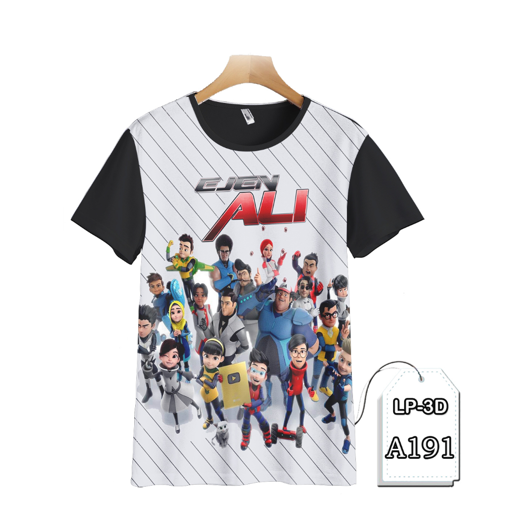 Áo sơ mi Ejen Ali LP3D-A191 Áo sơ mi hoạt hình truyền hình trẻ em

