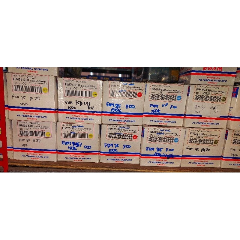 BỘ PISTON SETHER SEKER FIM 75 VIXION|MX KING OVZ STD|50|100|150|ĐUA XE 200-BOYRENK