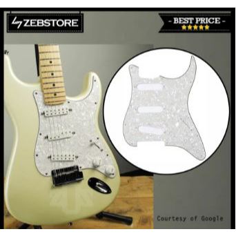 Stratocaster Pearl White 11H SSS 4Ply Guitar Body Protector Pickguard