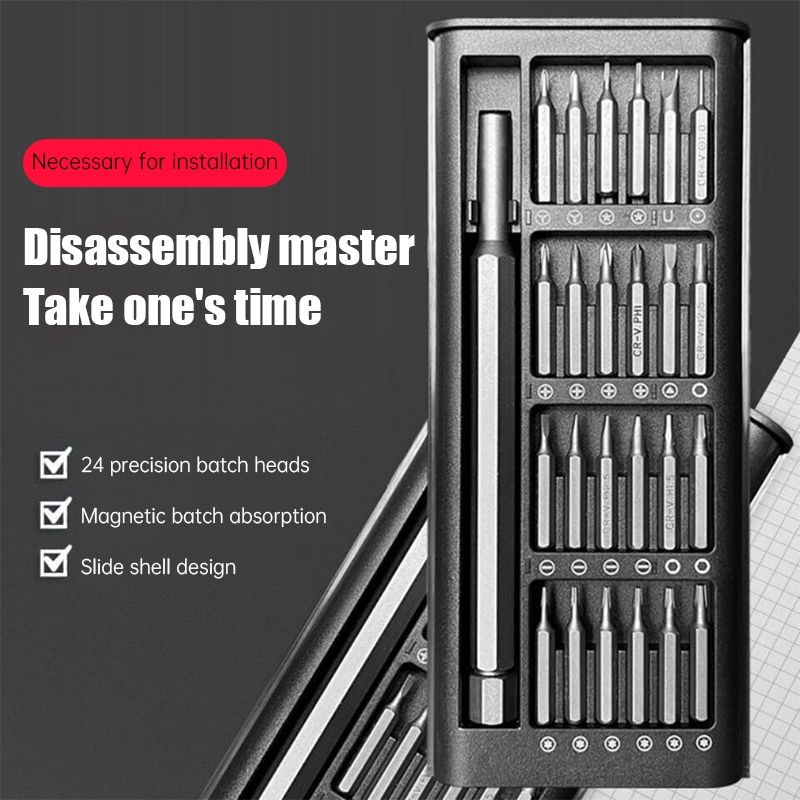 Bộ Tua Vít Đa Năng Bộ Tô Vít Đa Năng Mini 24 Đầu Nhỏ Sửa Điện Thoại, Mở Laptop, Mắt Kính, Đồng Hồ