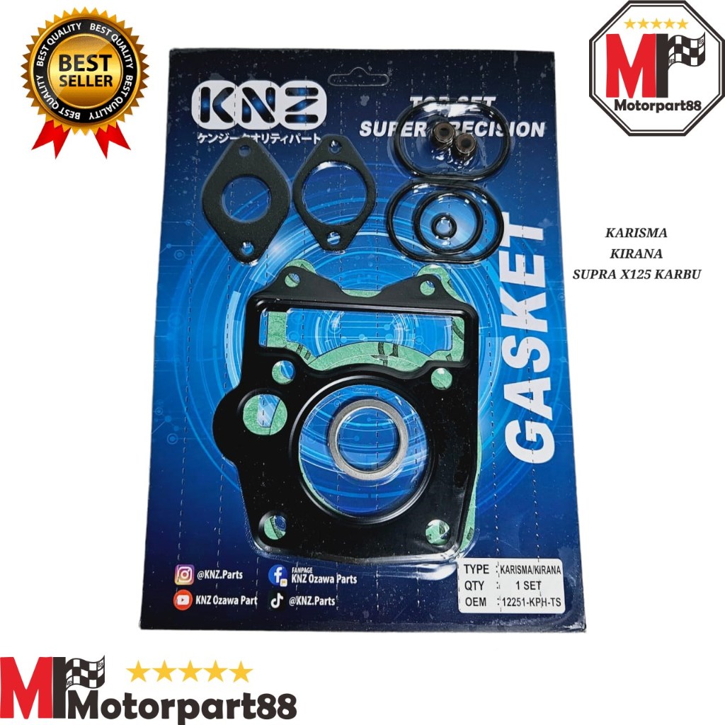 BỘ GASKET KNZ KARISMA KIRANA SUPRA X 125 CARBON KPH