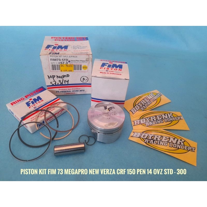 BỘ BỘ PISTON SEHER SEKER FIM 73 MEGA PRO MỚI VERZA MP MONO OVERSIZE STD-300 BOYRINK RACING
