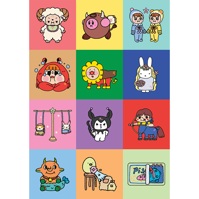 Studio Goblo Art Print - Toy Zodiac