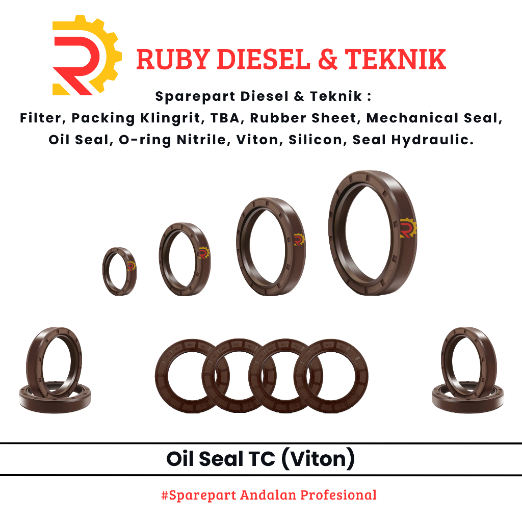 Oil Seal TC Viton 70 90 12 - Oil Sil TC FKM 70x90x12 - Vitton TC - Seal Oil TC