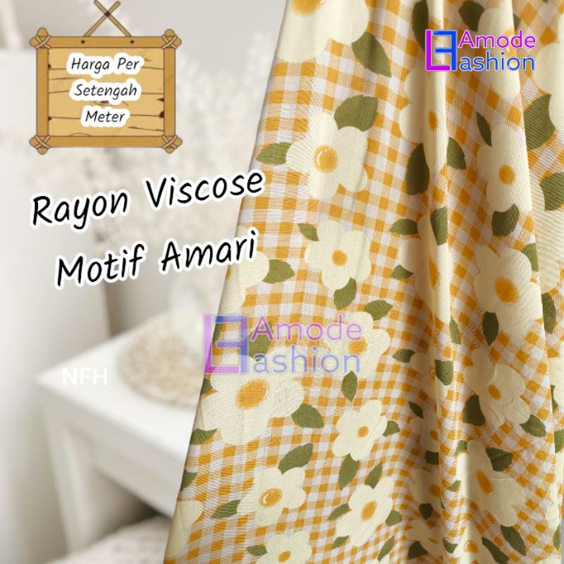 Vải Rayon Viscose họa tiết Amari