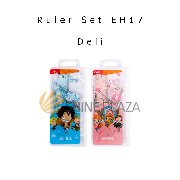 Thước nhựa 4 trong 1 DELI EH17 - Bộ thước toán