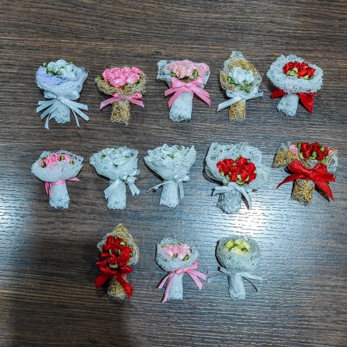 MINIATURE 1: 12 BOUQUET (4 cm) HOA ĐỒ CHƠI BOUQUET