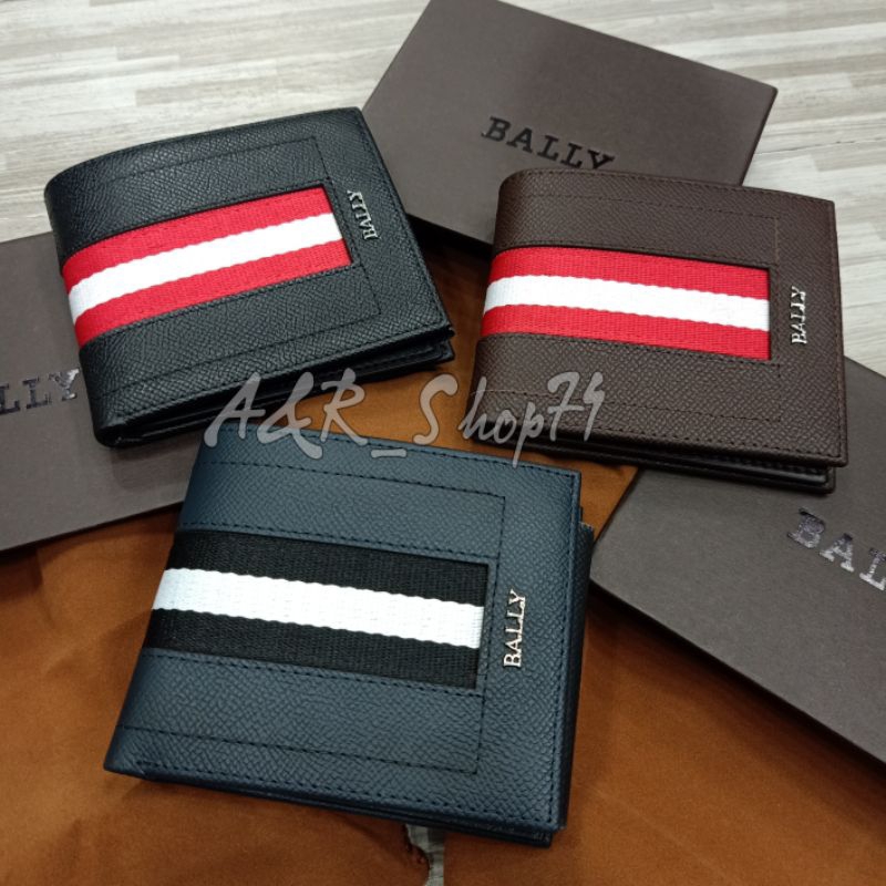 Danh sách Logo Bally Ví đỏ trắng Ví gấp nam chất lượng cao cấp