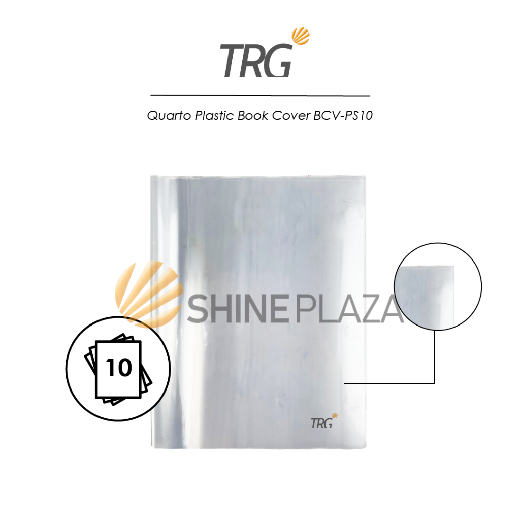 TRG Clear Quarto Nhựa Notebook Cover BCV-PS10 SIDU 38 58 Tờ Nội Dung 10 Bìa Sách Nhựa Trong Suốt