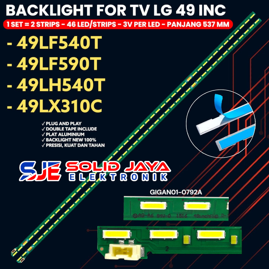ĐÈN TV LED LG 49 inch 49LF540T 49LF590T 49LH540T 49LF540 49LF590 49LX310 49LH540 Đèn ttb12