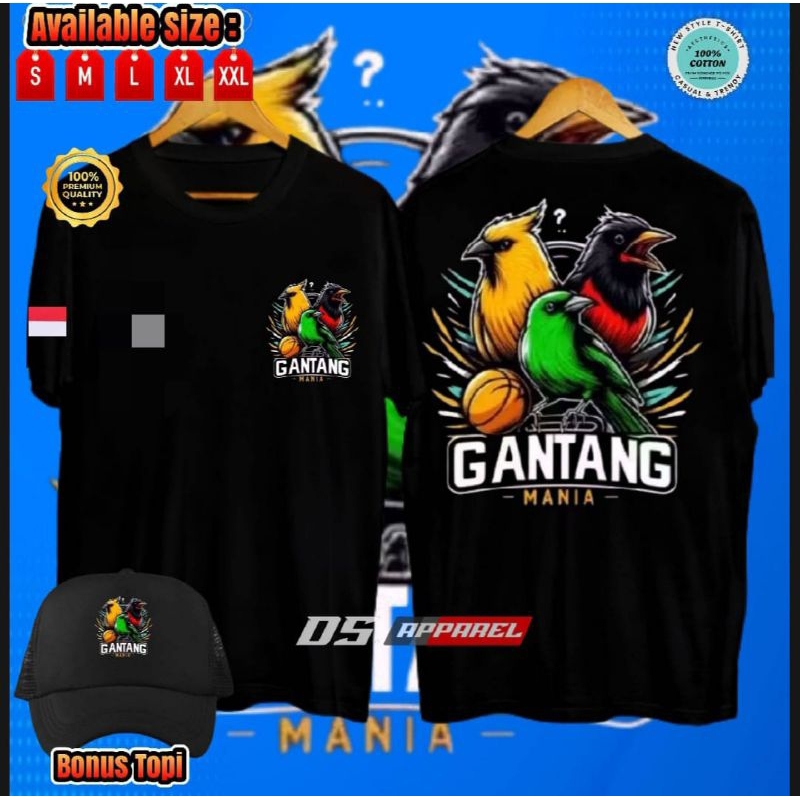 ÁO THUN GANTANG MANIA CÓ THƯỞNG KICAU MANIA INDONESIA HAT
