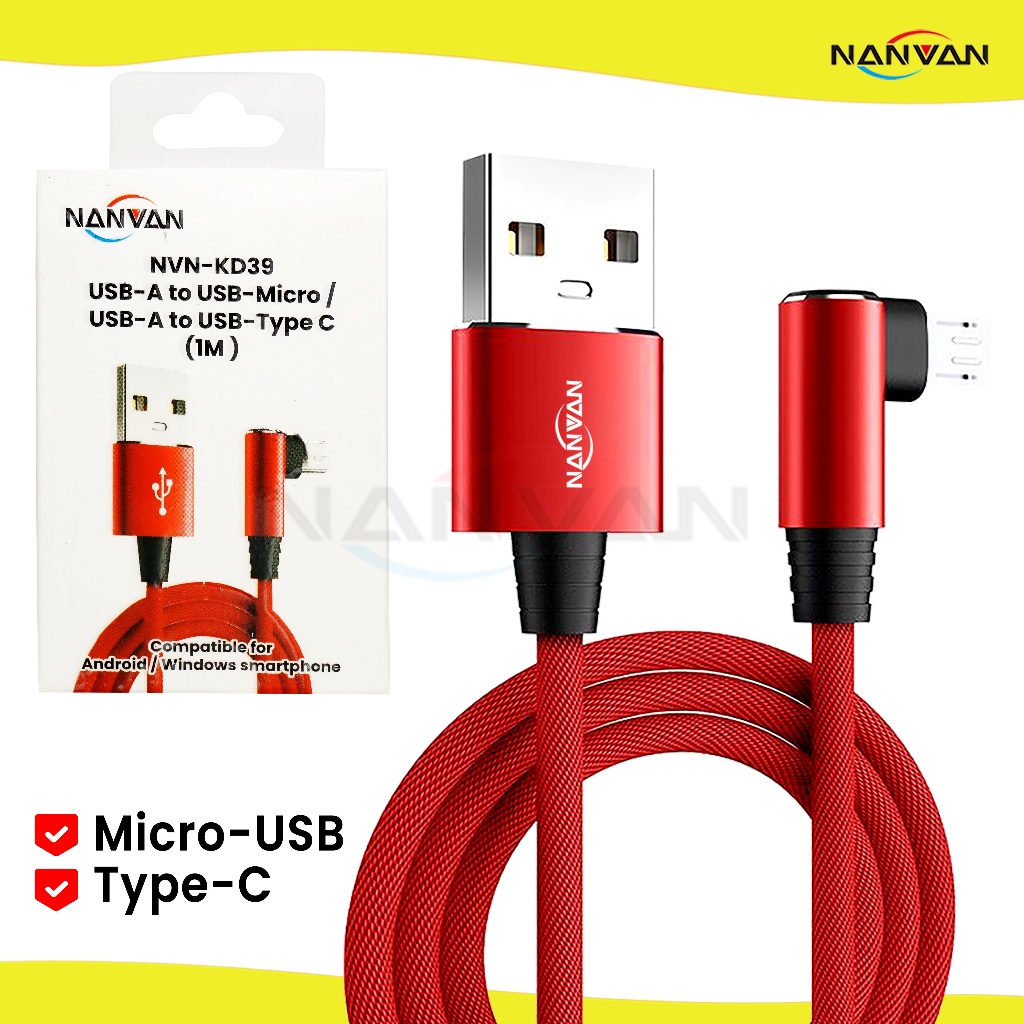 Cáp sạc dữ liệu Tpu sạc nhanh NANVAN NVN-KD39 Usb Micro / Type C