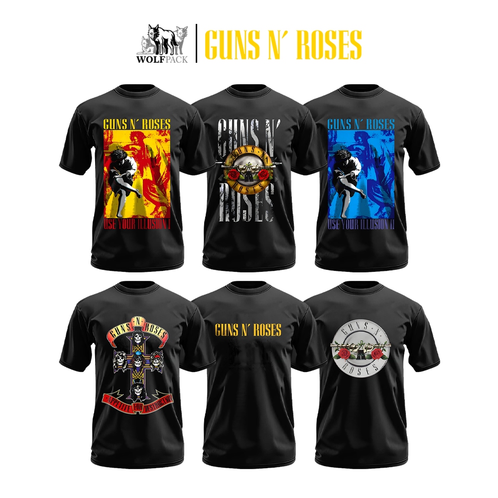 GÓI WOLFPACK | KAOS BAND ROCK S N ROSES GNR AXL ROSE SLASH KAOS KIM LOẠI KAOS MUSIK ÁO THUN COTTON C