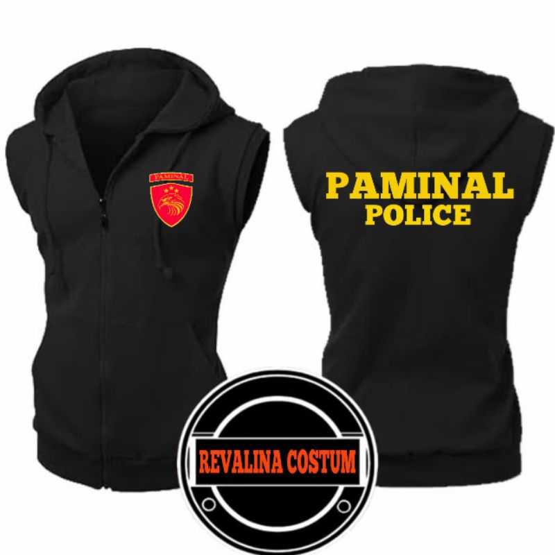ÁO KHOÁC ZIPPER VEST POLICE / ĐEN HOODIE SWEATER