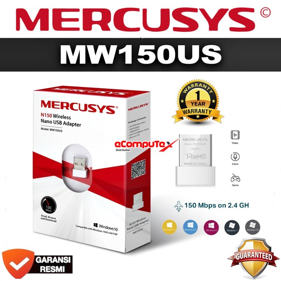 MERCUSYS MW150US USB WIFI 150MBPS / USB WIFI MERCUSYS MW150US 150MBPS NANO BỘ CHUYỂN ĐỔI KHÔNG DÂY B