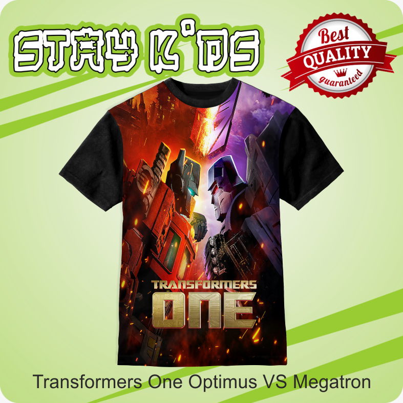 Áo thun trẻ em Transformers One Optimus VS Megatron