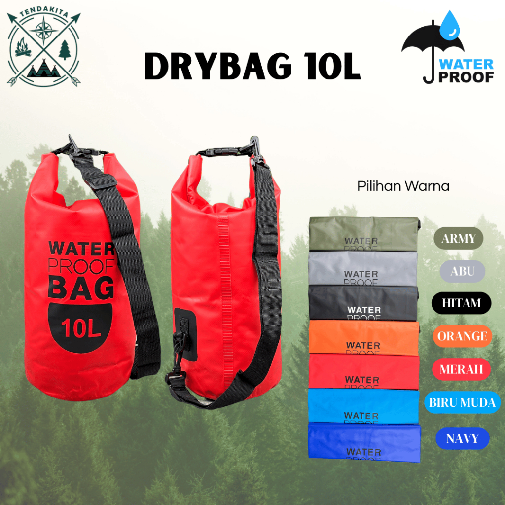 Túi khô Ocean Pack 10L Túi chống nước 1 dây đeo Túi câu cá chống nước Túi đi biển chống nước