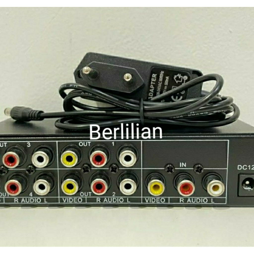 USAT Spliter Distribution AV 104 / Splitter RCA 4 Branch Audio Video - Spliter AV 104