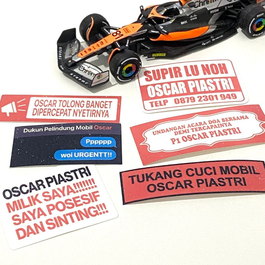 BỘ STICKER F1 GLITTER DIECUT FORMULA 1
