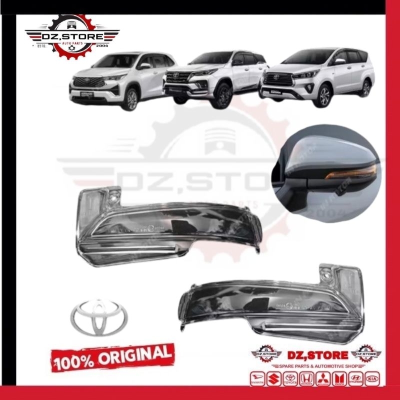 Toyota INNOVA REBORN - ZENIX - FORTUNER - COROLLA CROSS CHÍNH HÃNG Gương chiếu hậu thương hiệu nổi b