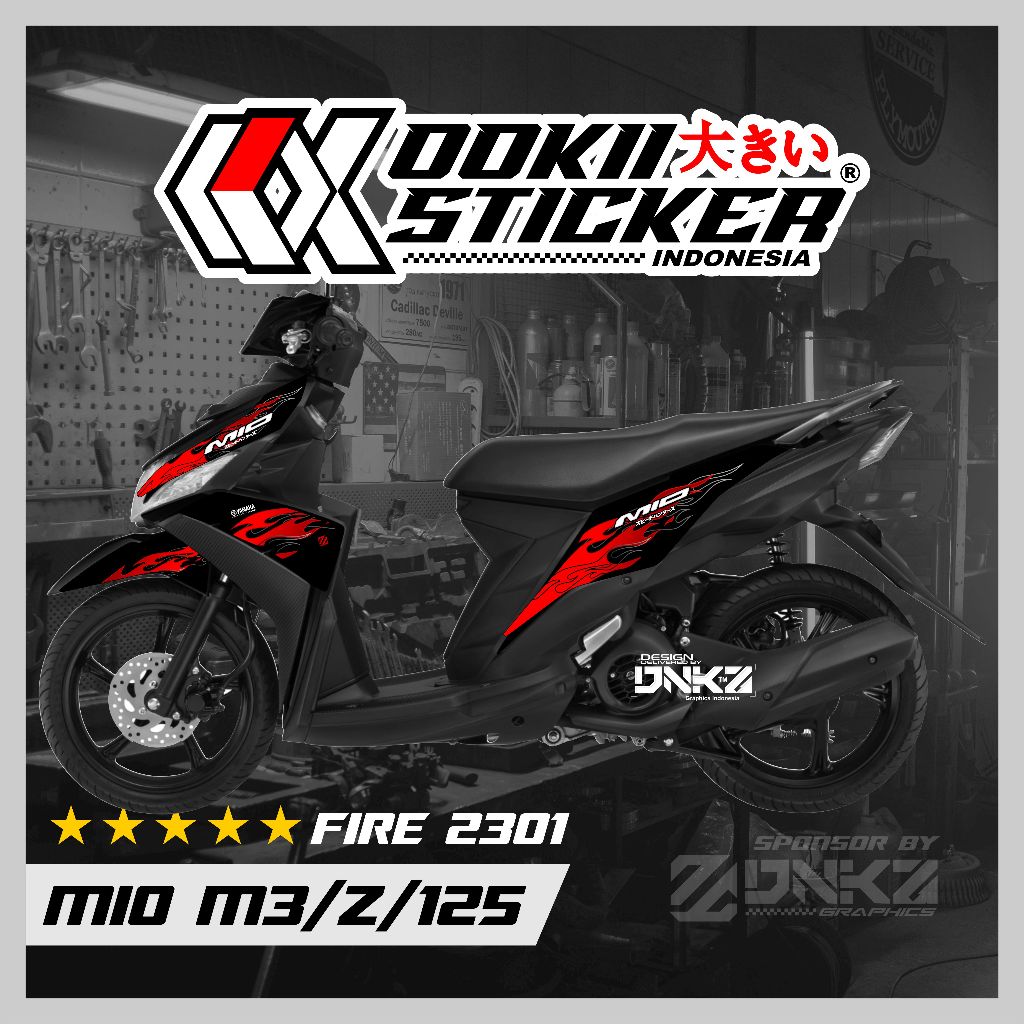 Mio M3 Miếng Dán Decal Sọc Mio M3 / Mio Z / Mio 125 Fire 2301 OOKII
