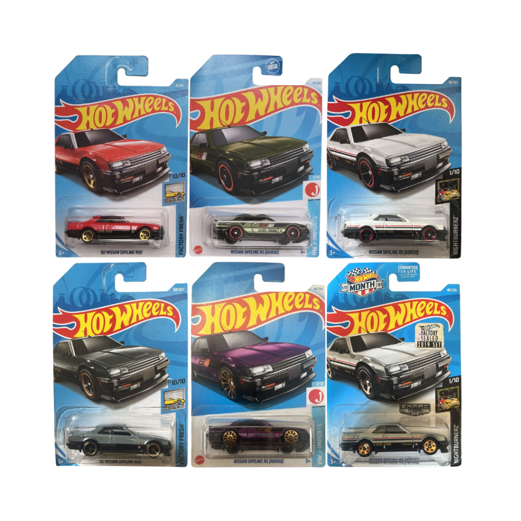 Hotwheels Regular '82 Nissan Skyline, Trắng R30 RS ĐỎ, XANH, Zamac SNI Original Mattel