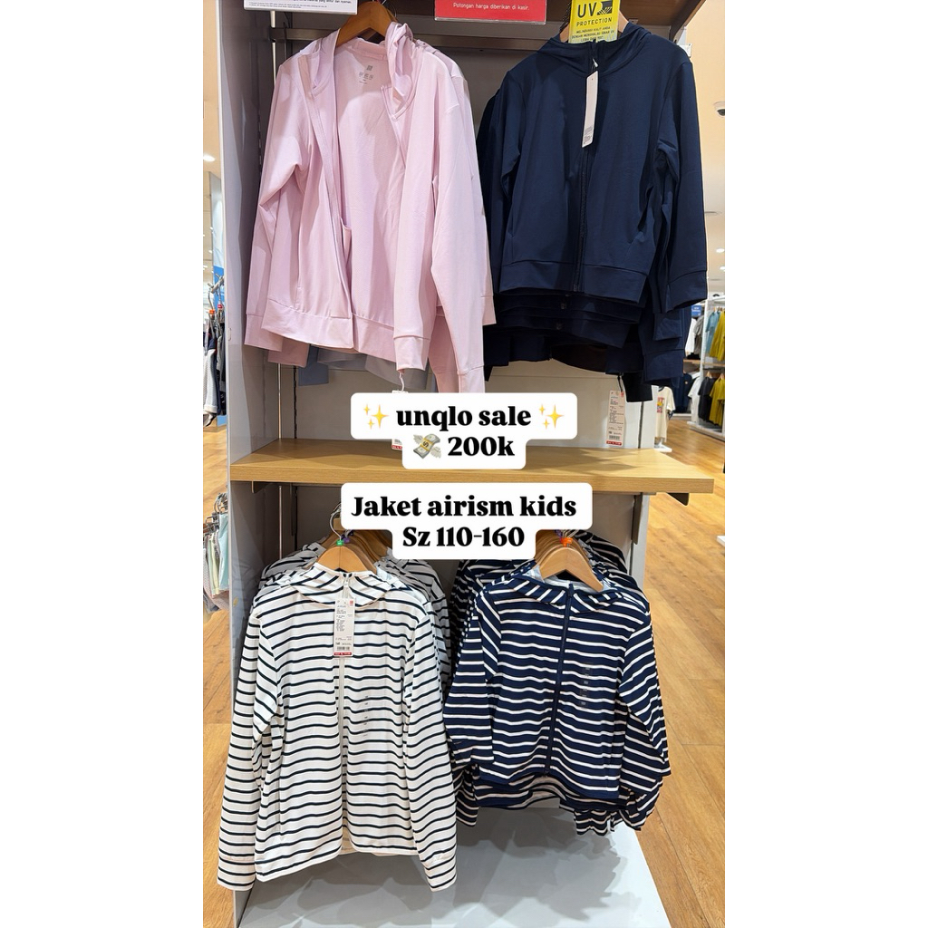 UNIQLO KIDS AIRISM TAY BẢO VỆ UV DÀI
