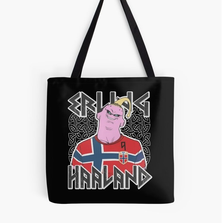 Bóng đá Na Uy, Erling Haaland, Erling Haaland Bóng đá Na Uy, Haaland X Mojin Buu Na Uy Túi Tote Canv