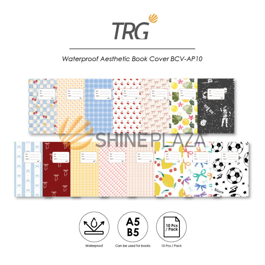 TRG Quarto Giấy Sổ Tay Bìa Quarto Boxy A5 B5 Chất Liệu Thẩm Mỹ Chống Thấm Nước BCV-AP10 - Bìa Sách T