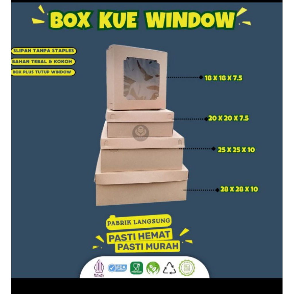 HỘP BÁNH KÍNH / SỔ / KÍNH 25X25X10 / 20x20x7, 5