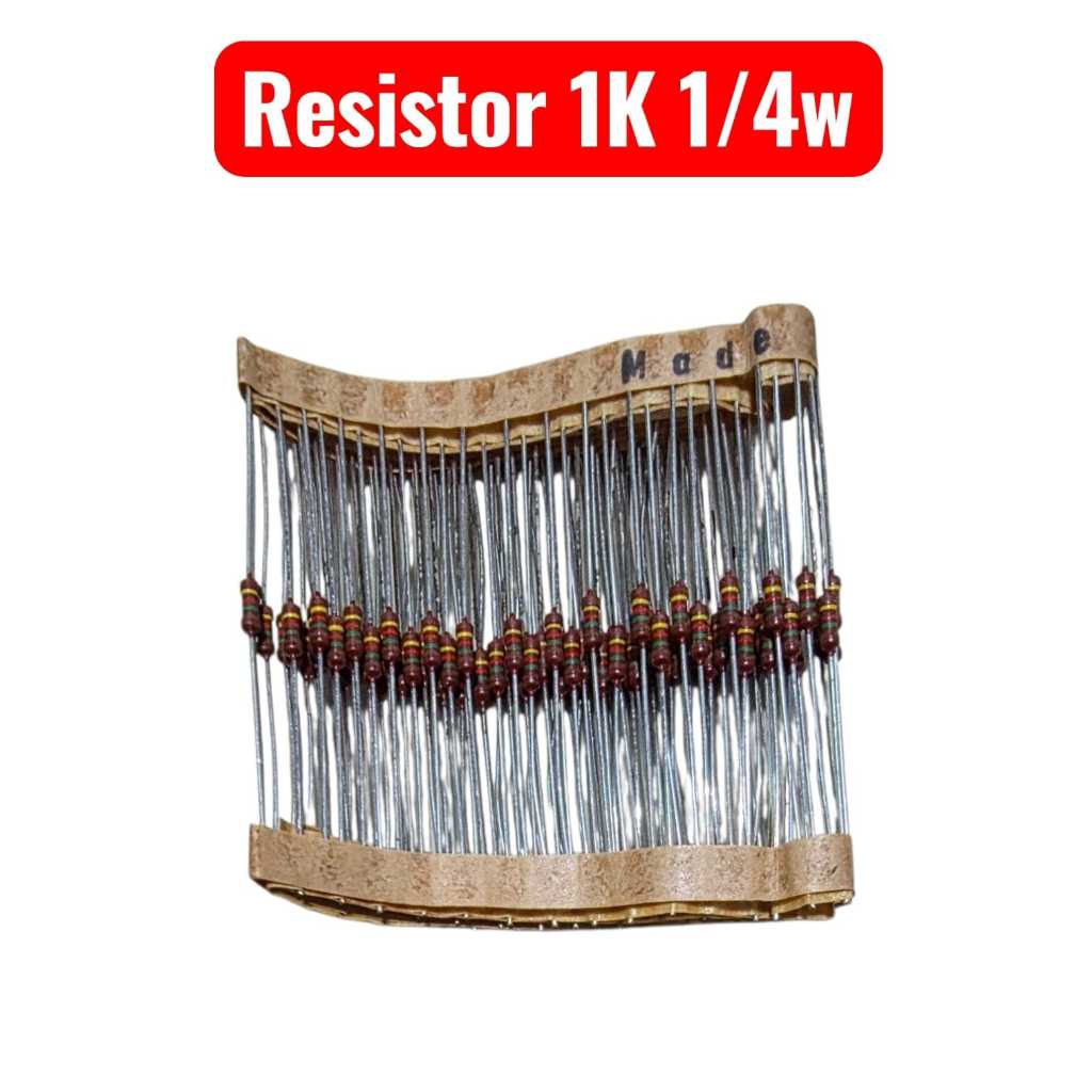 Điện trở 1 / 4w 0 ohm 1k nhiều kích cỡ - 1K 1 / 4 OHM RESISTOR