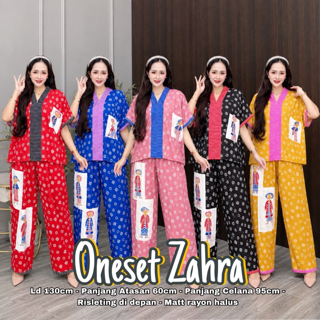 Bộ đồ Rayon cao cấp Zahra Oneset Smooth LD 130cm Bộ đồ Rayon hiện đại - Bộ đồ quần dài Rayon nữ có h