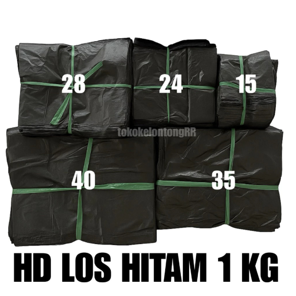 Túi nhựa PL màu đen của Kilo Economic Loss HD 1 Kg | Kích thước 15, 21, 24, 28