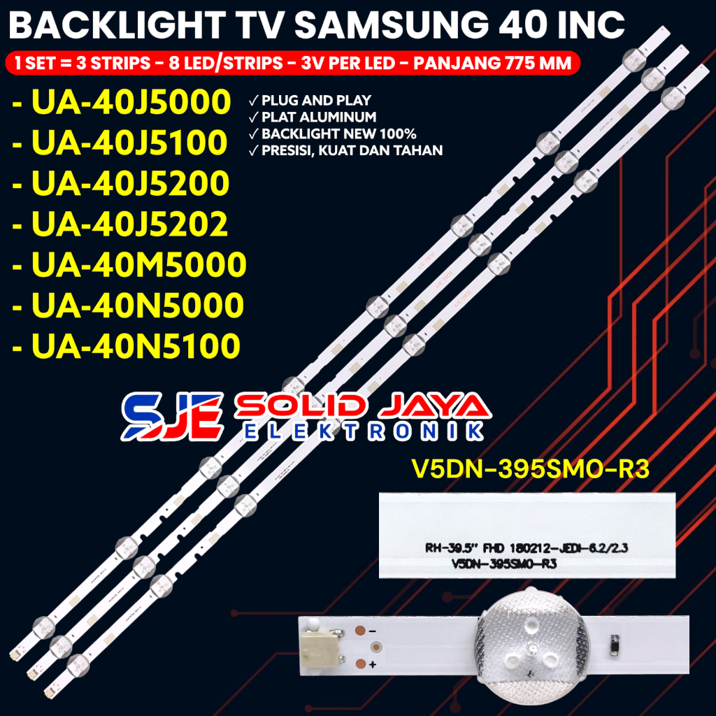 ĐÈN BACK TV SAMSUNG 40 INCH UA 40J5100 40J5200 40J5202 40J5250 40N5000 40N5100 40M5000 40M5100 ĐÈN B
