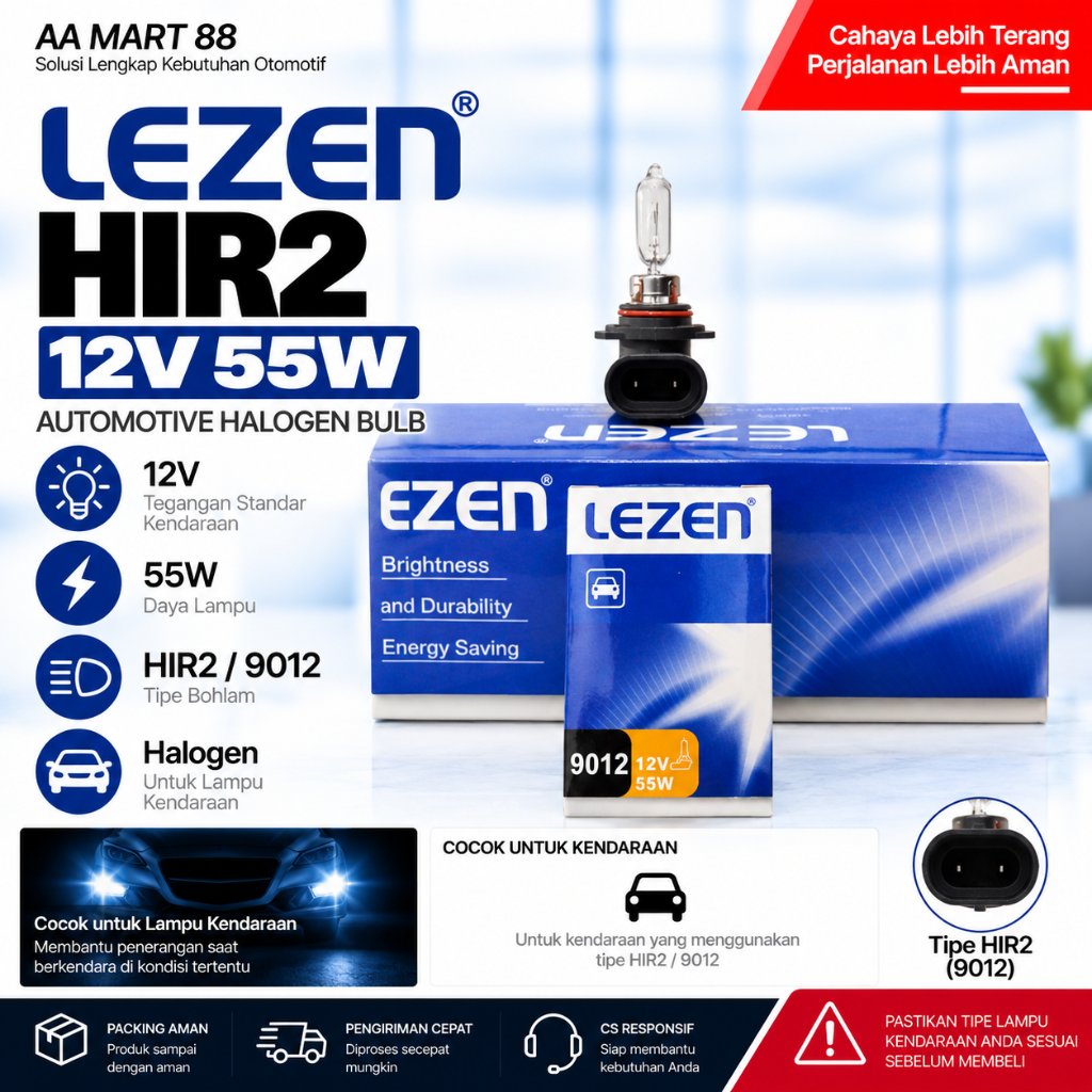 Đèn ô tô HIR2 12V 55W 9012 Bóng đèn Halogen LEZEN