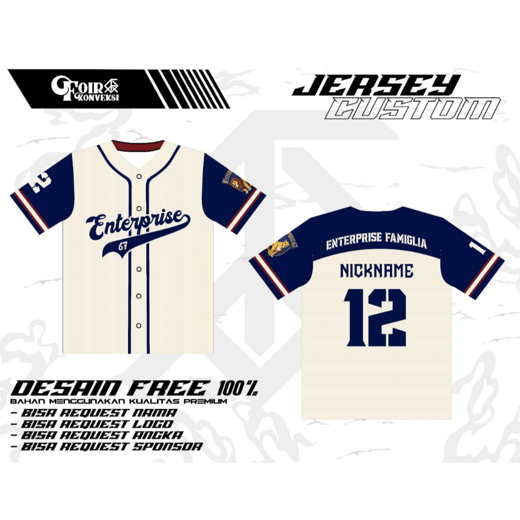JERSEY BASEBALL TÙY CHỈNH TÙY CHỈNH PRIA WANITA