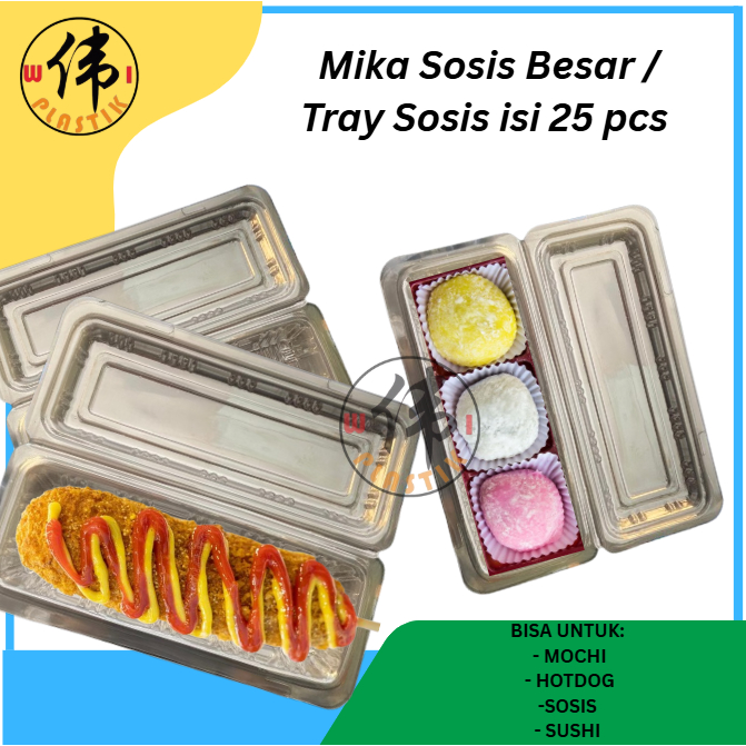 Khay Mika Xúc Xích Lớn | Mika Hotdog | Khay xúc xích lớn và nhỏ, 25 chiếc