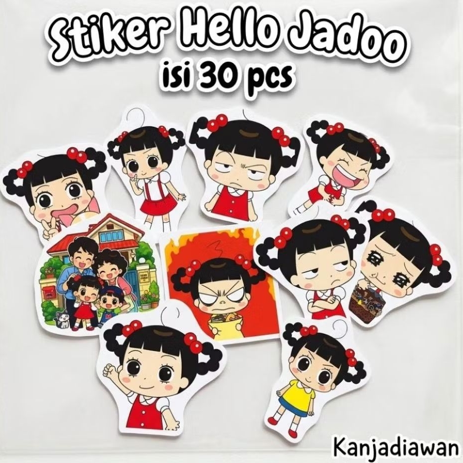 Hello Jadoo Sticker 30 chiếc - Bộ nhãn dán Jadoo Choi Các biến thể biểu hiện nhân vật dễ thương