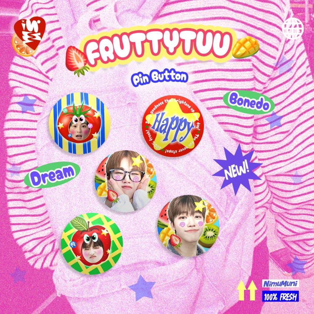 PIN BONEDO NCT DREAM | FRUTTYTUU PIN NCT DREAM| BONEDO| KPOP KPOP | TÚI PIN