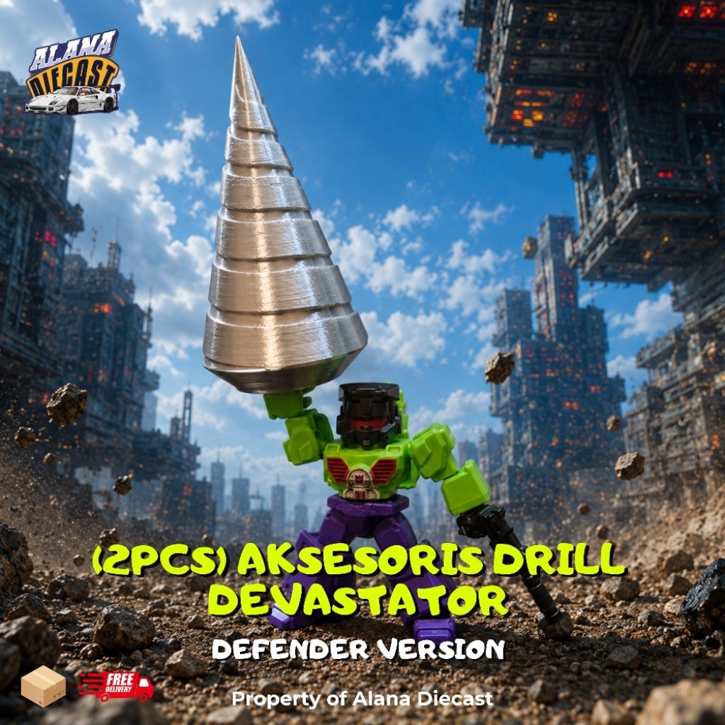 [2 CÁI] Phụ kiện máy khoan Nhà phát triển Phiên bản Defender Blokees Transformers 2 chiếc Mũi khoan 